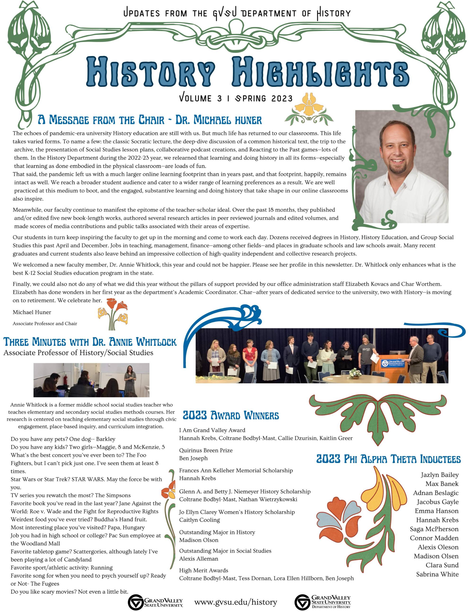 History Highlights Page 1